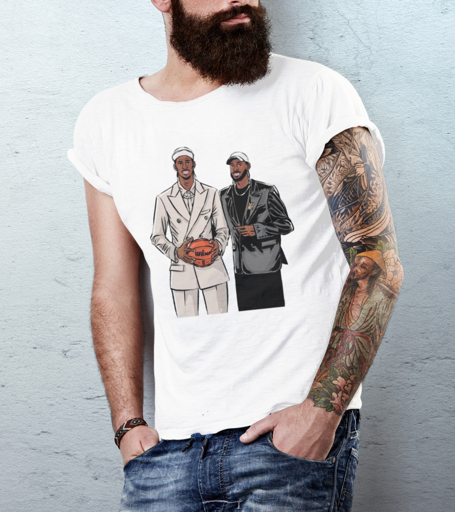 Alex And Olivier Sarr Brothers OKC Thunders Cartoon Wilson Basketball T-Shirt