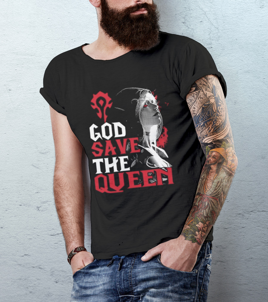 World Of Warcraft Sylvanas Windrunner God Save The Queen Horde T-Shirt