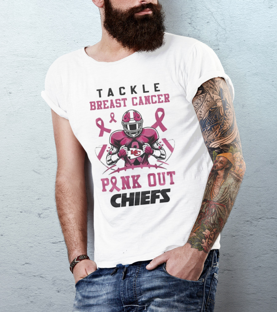 Kansas City Chiefs Tackle Breast Cancer Pink Out Chiefs T-Shirt