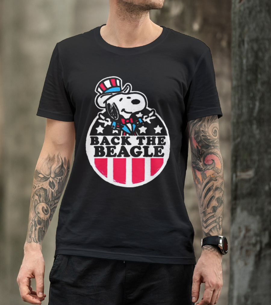 Snoopy Peanuts Back The Beagle Patriotic Uncle Sam T-Shirt
