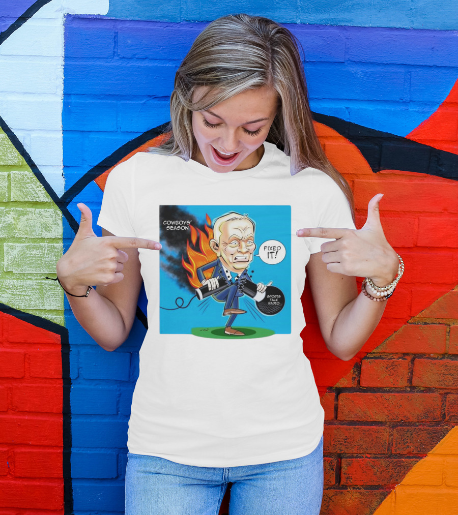 COWBOYS' SEASON FIXED IT SPORTS TALK RADIO CARTOON T-Shirt