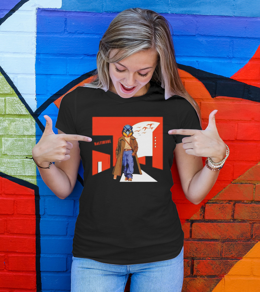 Baltimore Orioles The Wire Parody Owl T-Shirt