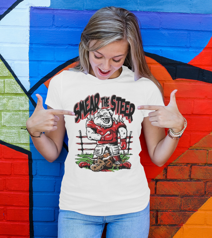 Georgia Bulldog Smear The Steer T-Shirt