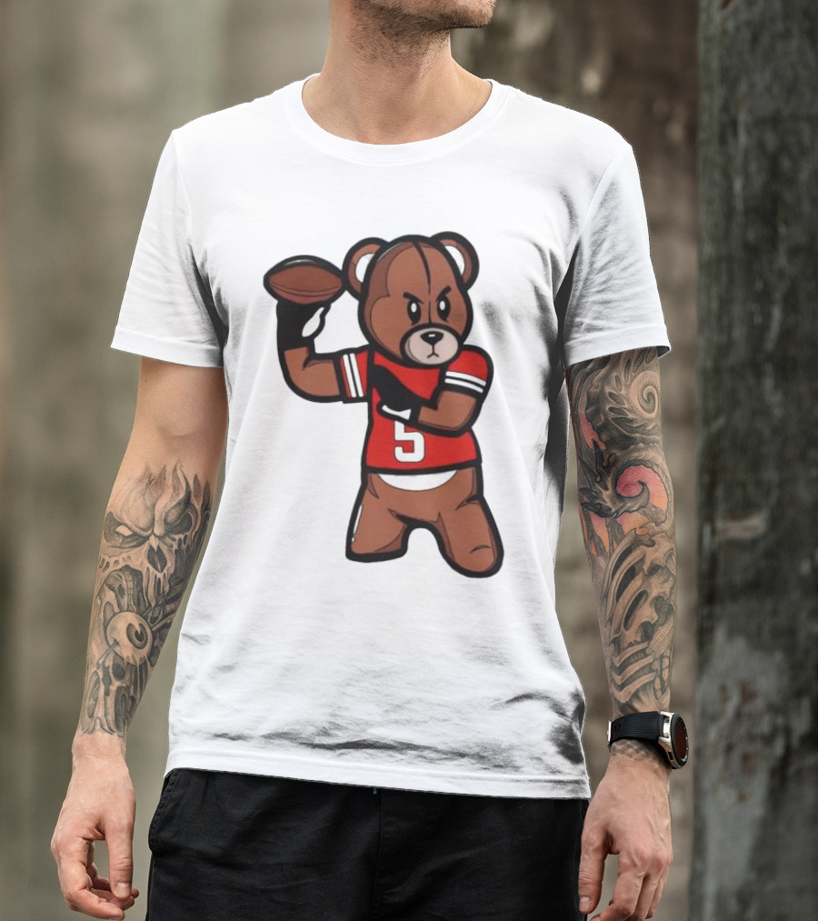 Louisville Teddy Bear Football Player Cartoon T-Shirt