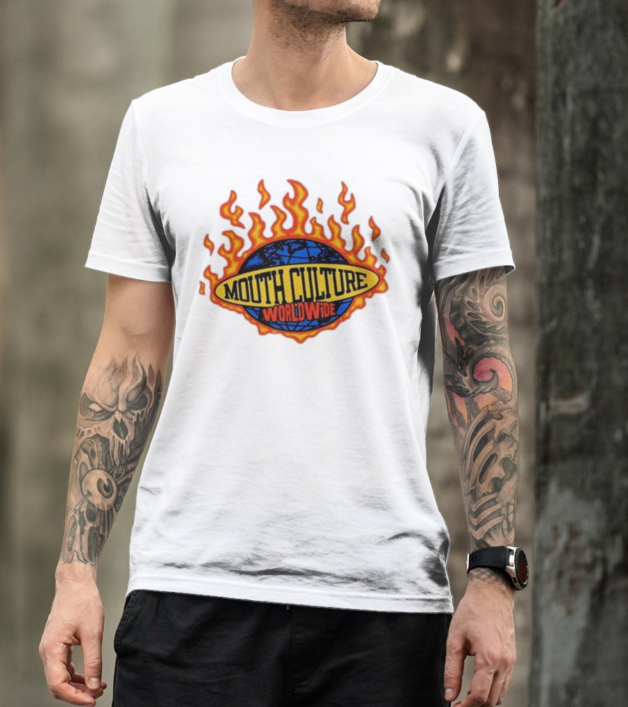 Mouth Culture Worldwide Flaming Globe T-Shirt