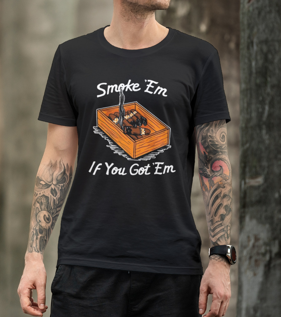 Tennessee Volunteers Smoke Em If You Got Em Cigar Box T-Shirt