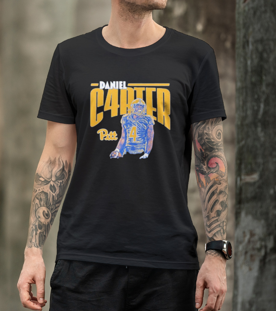 Daniel Carter Pitt Panthers Football Player Cartoon T-Shirt