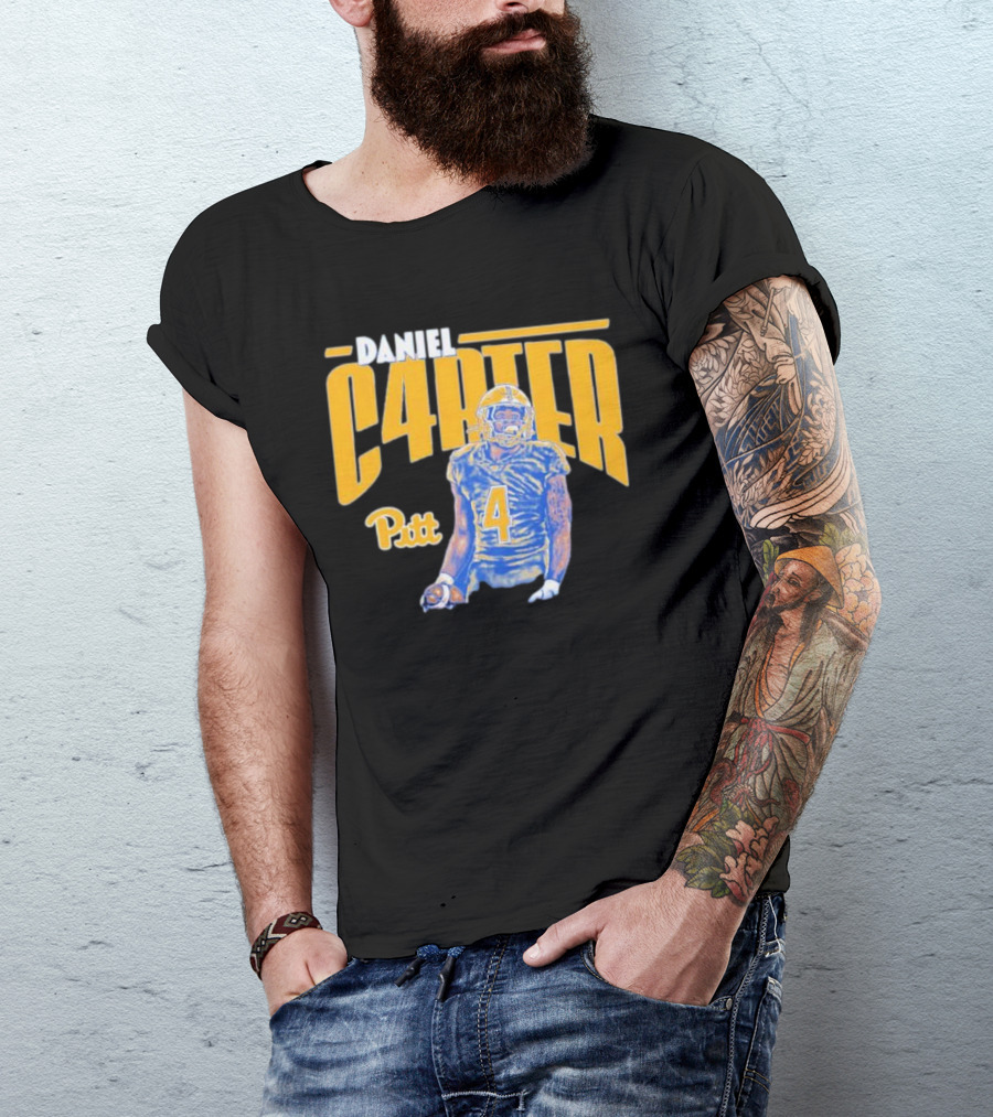 Daniel Carter Pitt Panthers Football Player Cartoon T-Shirt