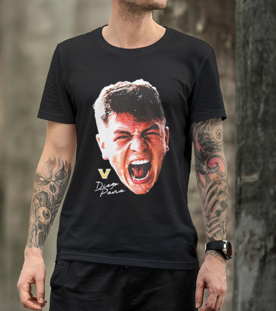 Diego Pavia Vanderbilt Commodores Signature Swag Head T-Shirt