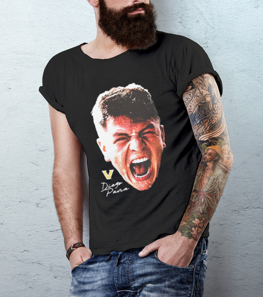 Diego Pavia Vanderbilt Commodores Signature Swag Head T-Shirt