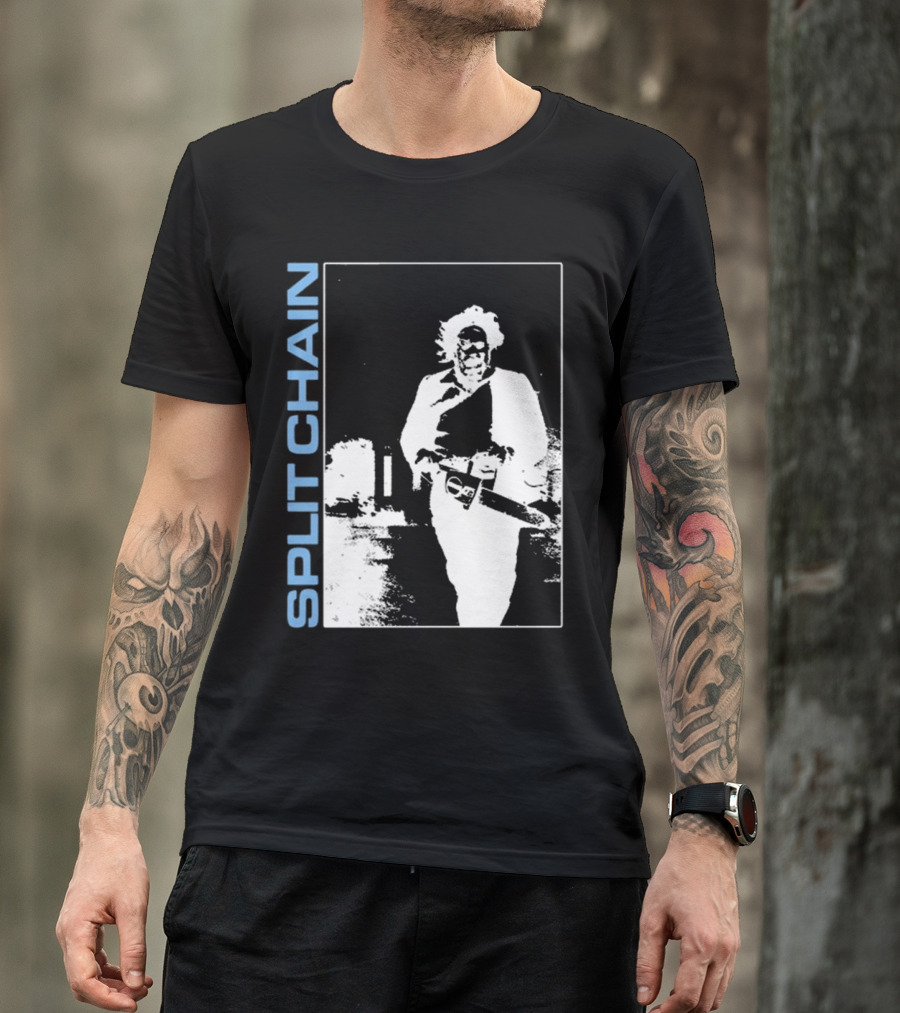 SPLIT CHAIN Chainsaw Runner Monochrome T-Shirt