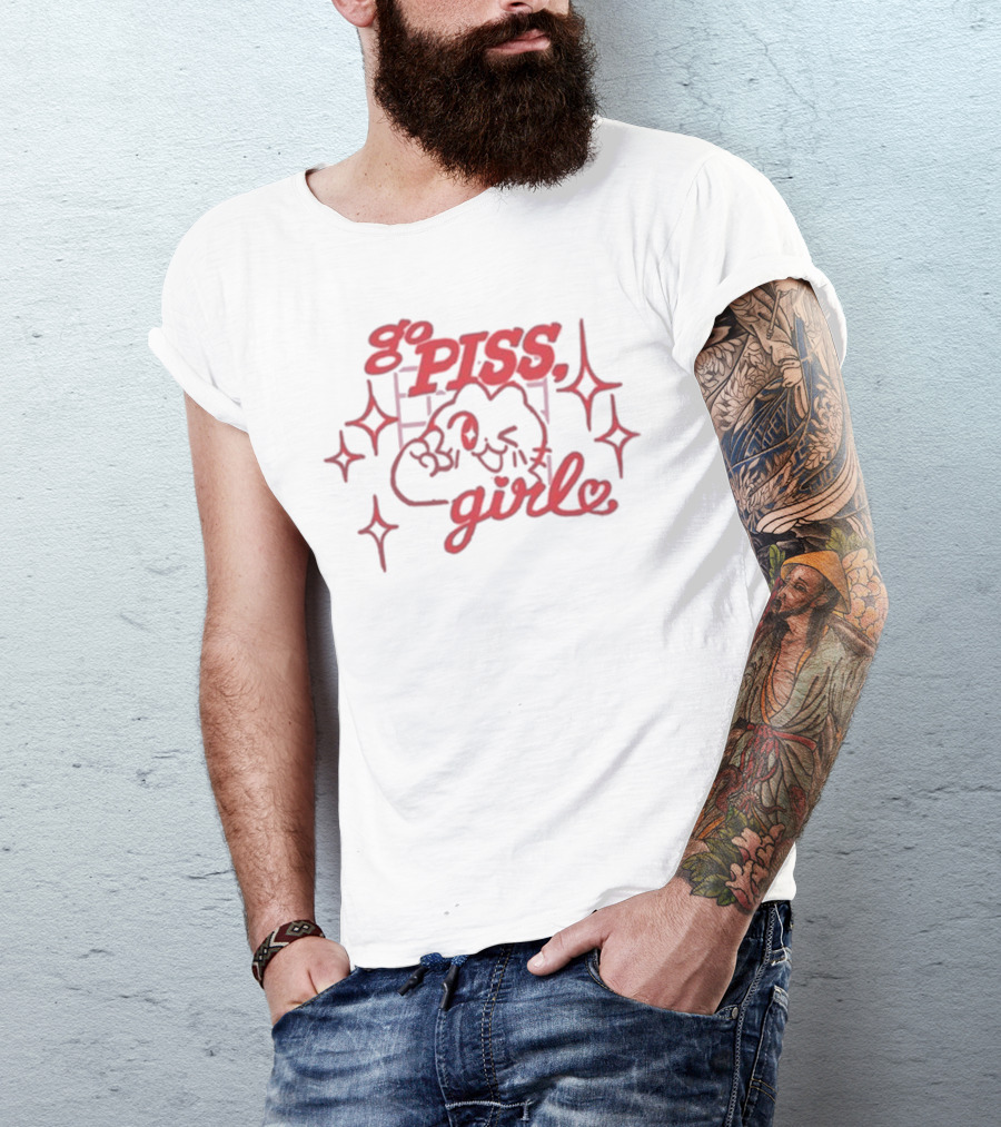 Giraffalope Go Piss Girl Sparkle T-Shirt