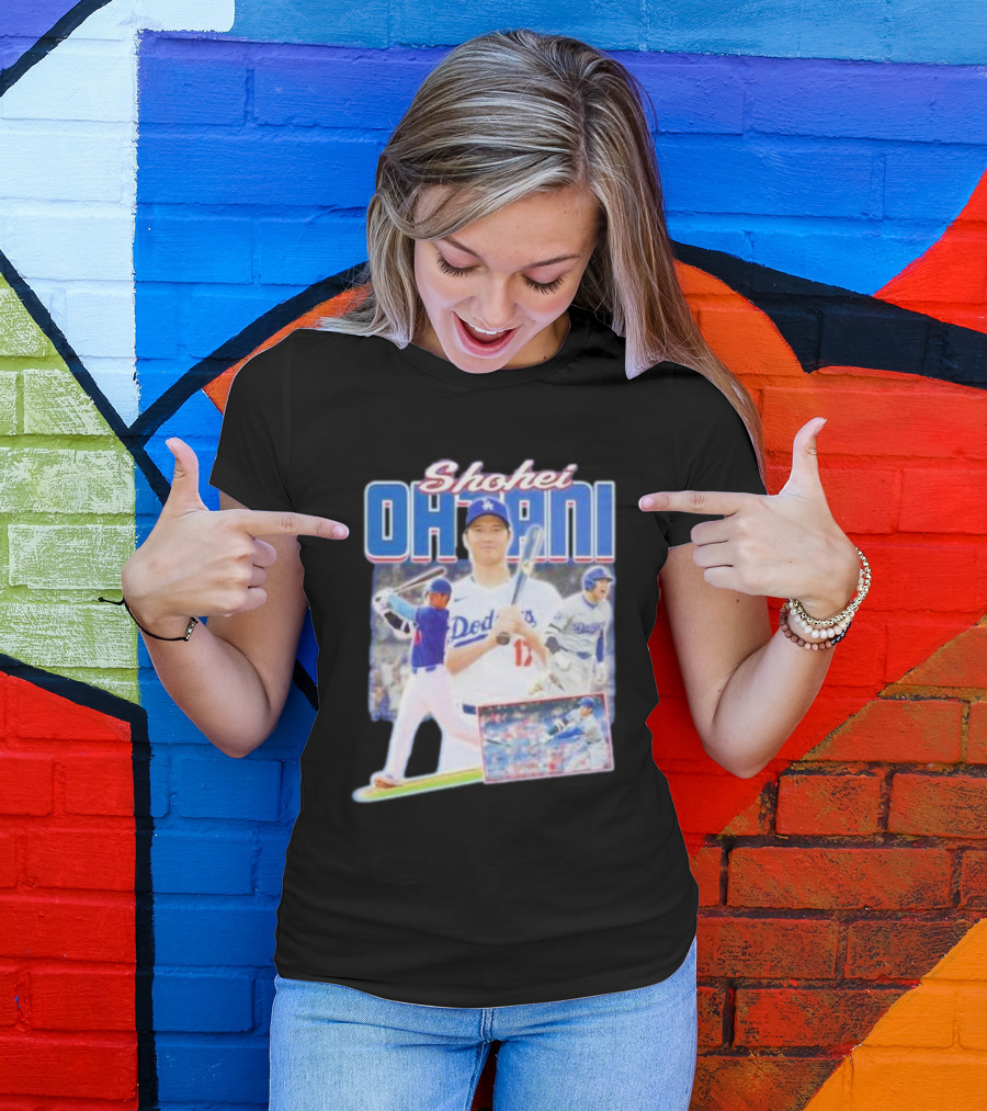 Shohei Ohtani Dodgers Baseball Collage T-Shirt
