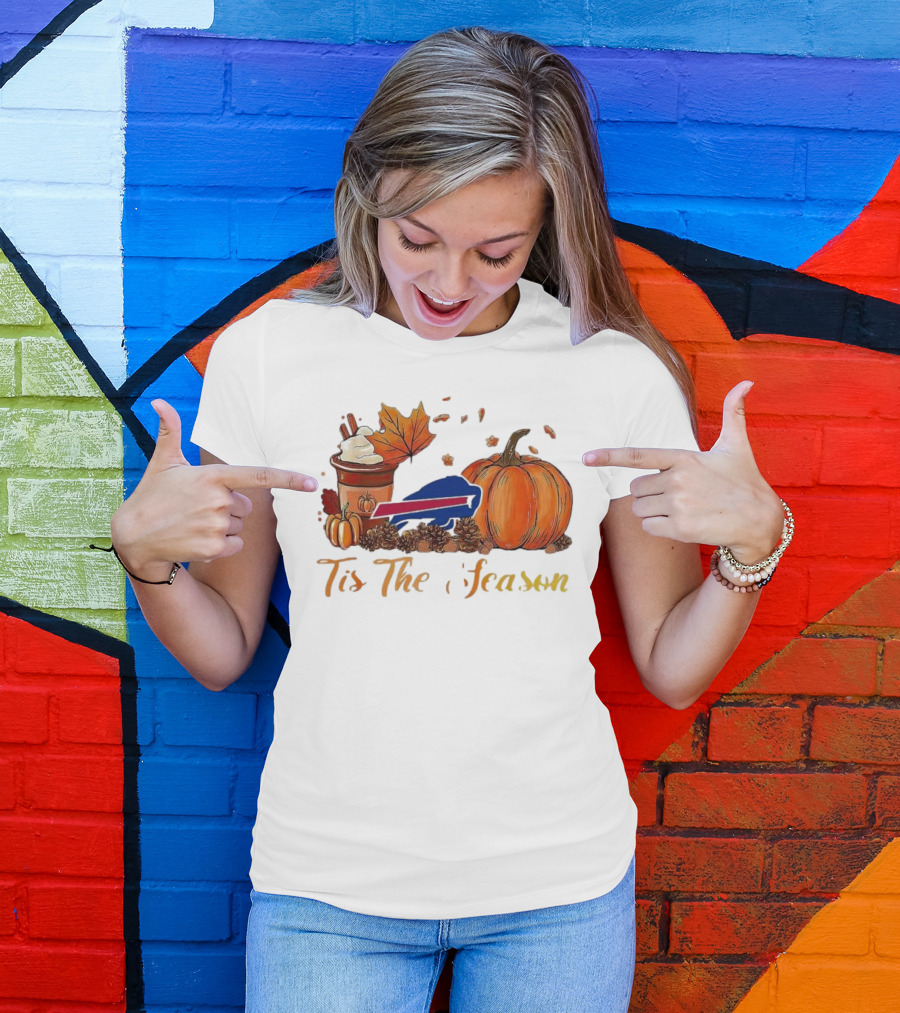 Buffalo Bills Tis The Season Pumpkin Latte Autumn Football T-Shirt