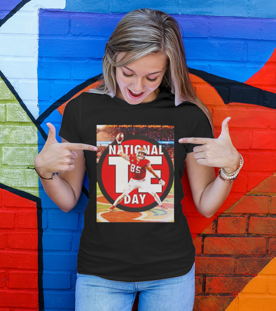 National Tight Ends Day George Kittle 85 SF 49ers Game T-Shirt