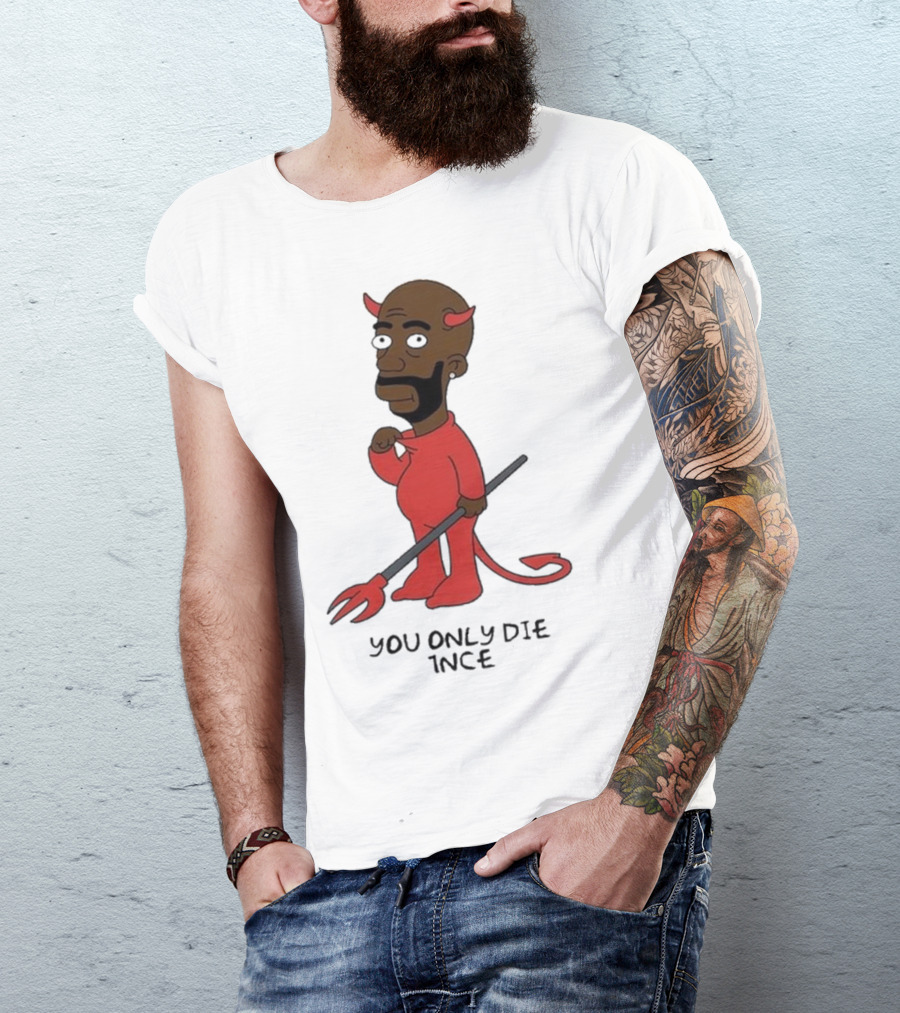Freddie Gibbs Gibbsons You Only Die 1Nce Devil Cartoon Character T-Shirt