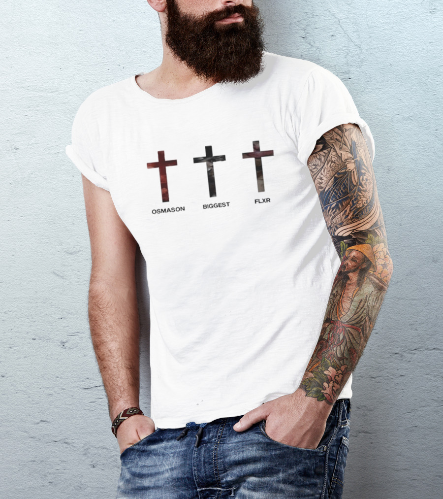 Osamason Biggest Flxr Triple Cross Motif T-Shirt