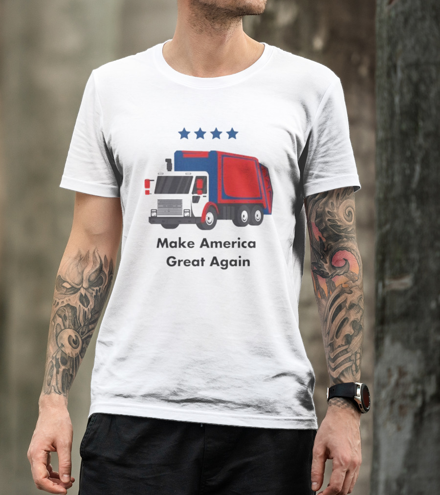 Make America Great Again Garbage Truck With Stars T-Shirt