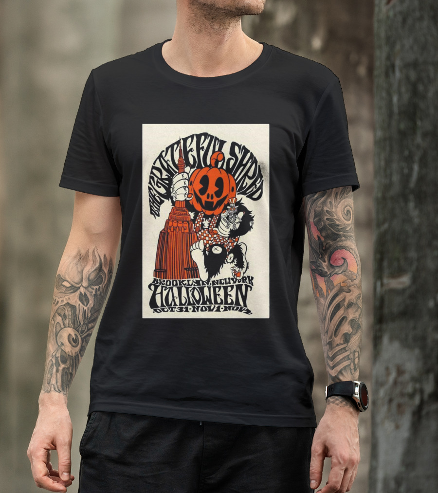 The Grateful Shred Brooklyn New York Halloween October 31 To November 1 T-Shirt