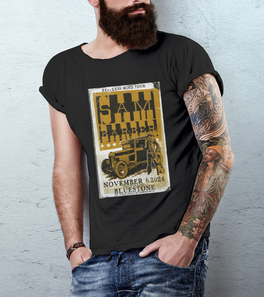 Restless Mind Tour Sam Barber November 6 2024 Bluestone Columbus OH T-Shirt