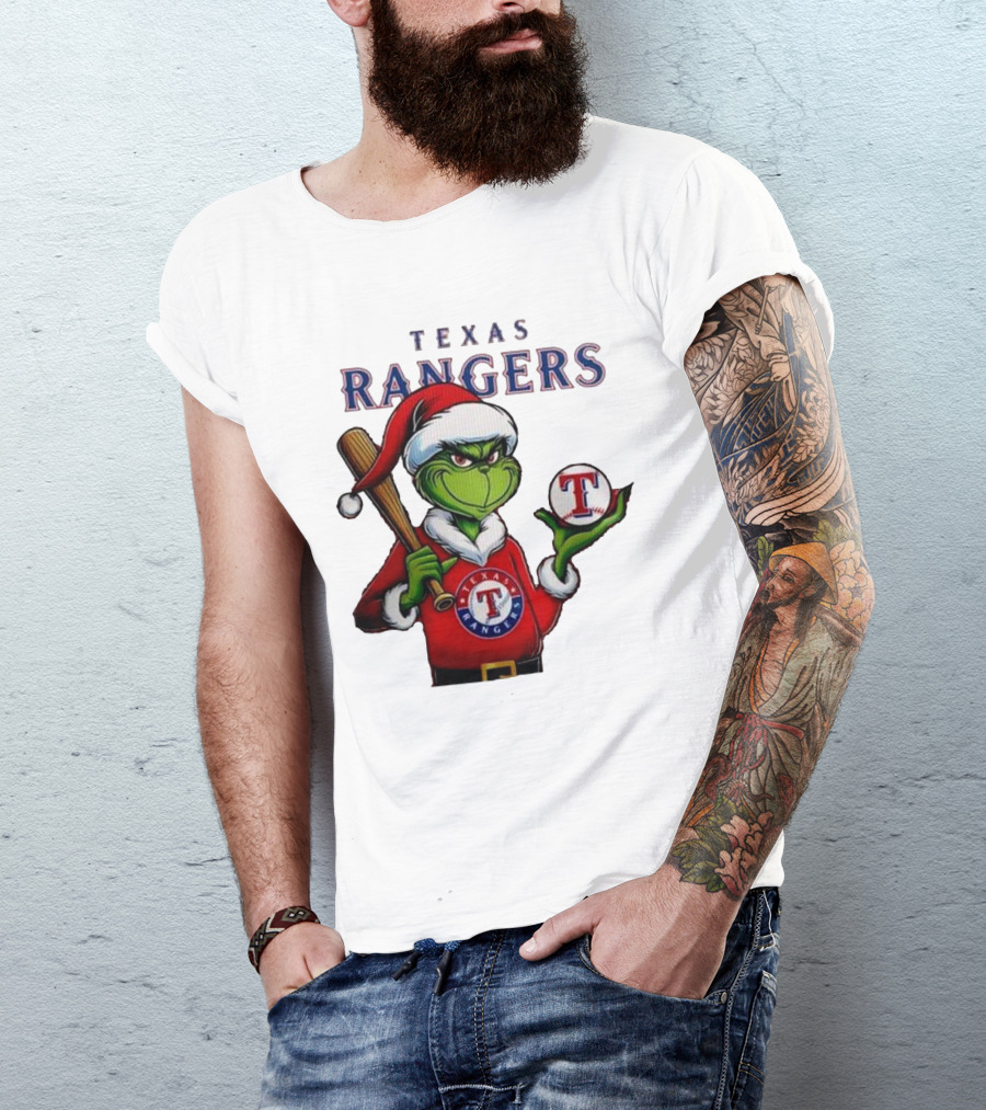 Texas Rangers Grinch Christmas 2024 MLB Grinchmas T-Shirt