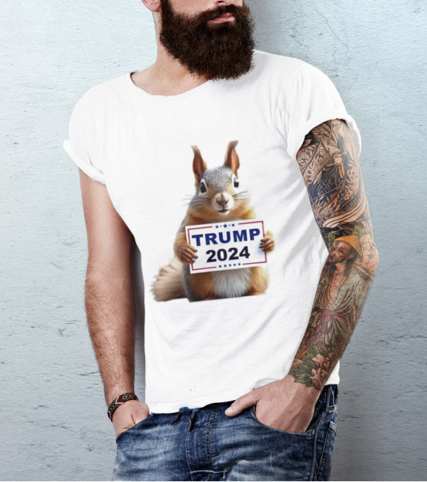 Trump 2024 Squirrel With Sign T-Shirt