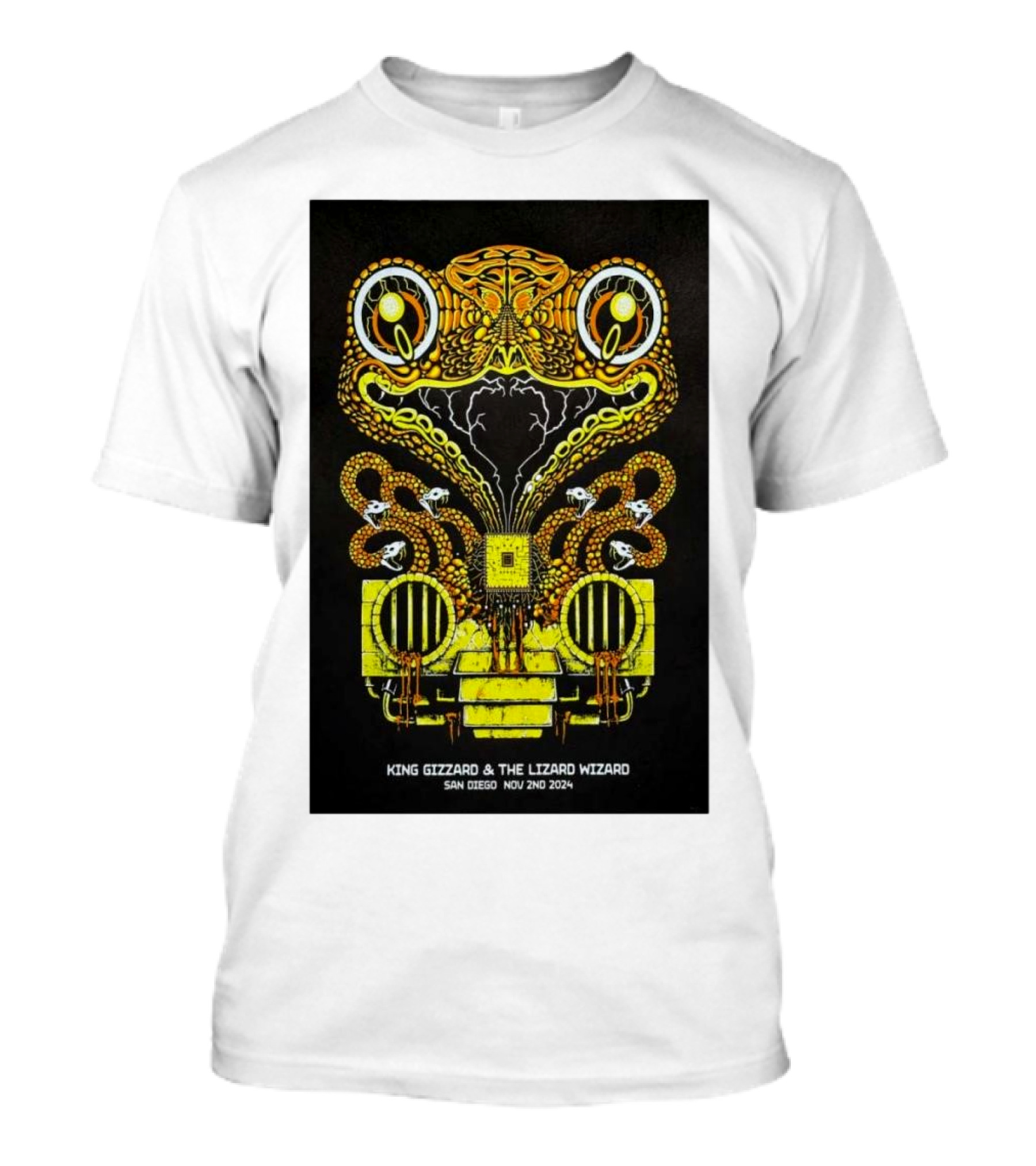 King Gizzard And The Lizard Wizard The Rady Shell San Diego Nov 2 2024 Psychedelic Concert T-Shirt