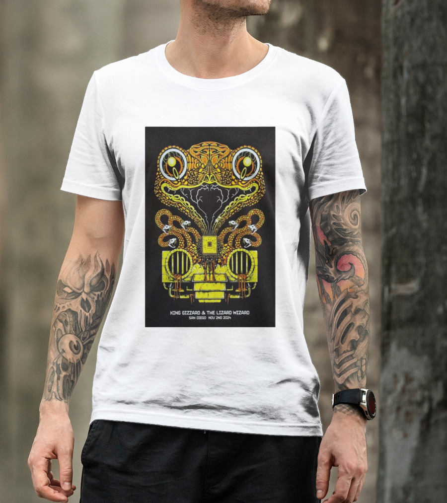 King Gizzard And The Lizard Wizard The Rady Shell San Diego Nov 2 2024 Psychedelic Concert T-Shirt