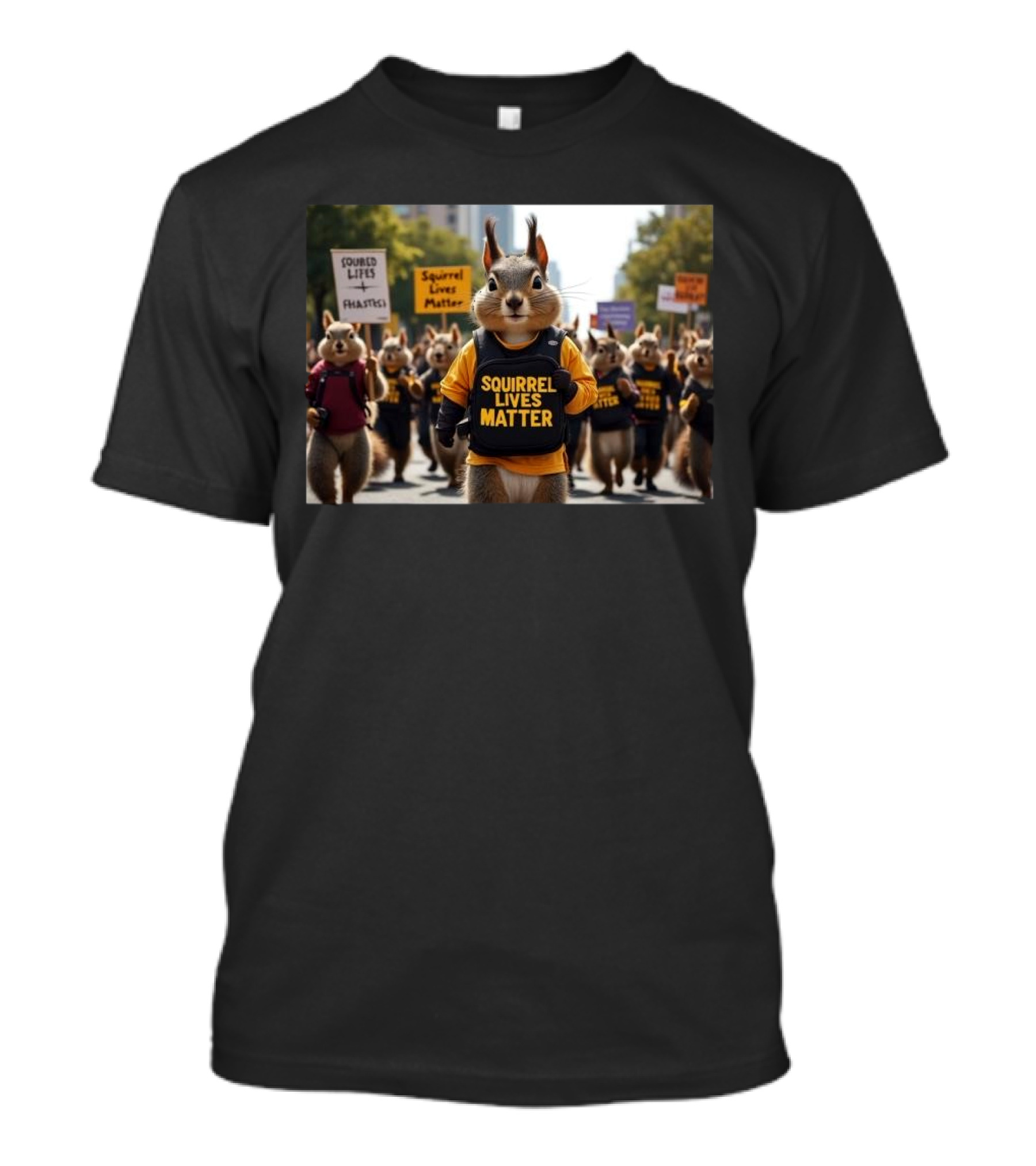 Squirrel Lives Matter Justice For Peanut Rally Protest Signs T-Shirt