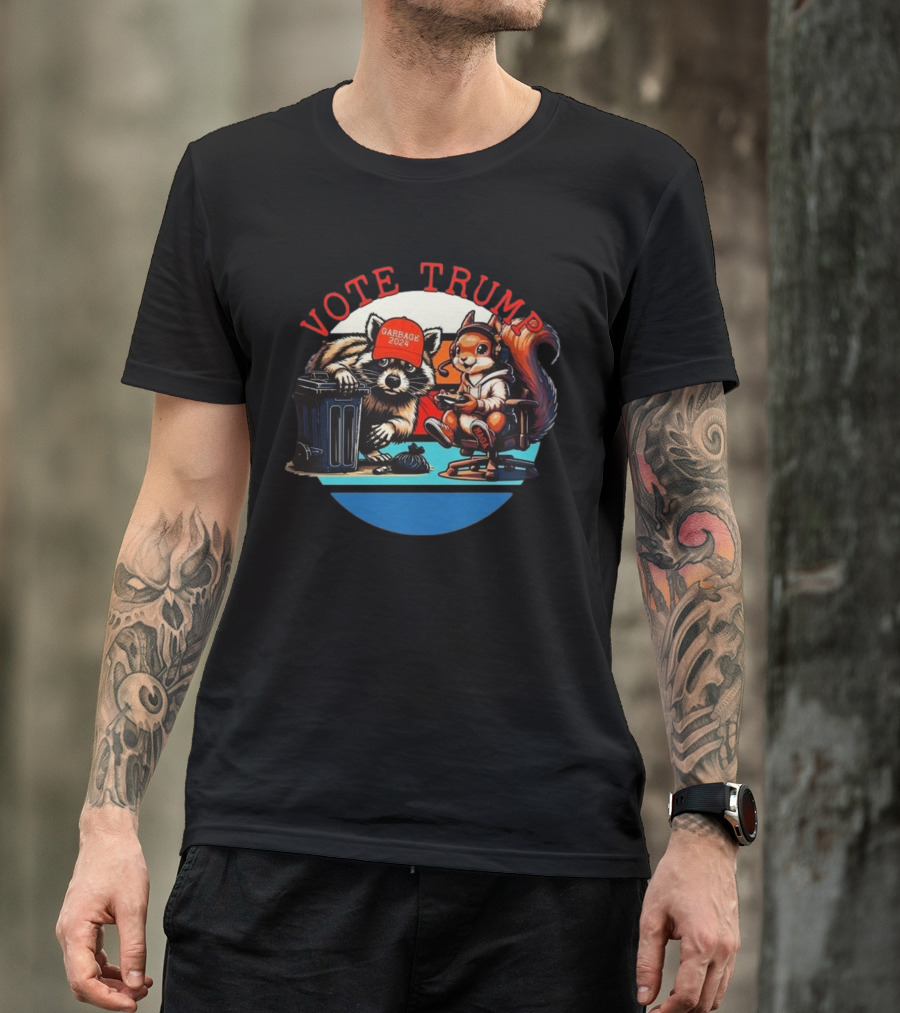 Justice For Peanut The Squirrel Vote Trump MAGA 2024 Raccoon Garbage Cap T-Shirt
