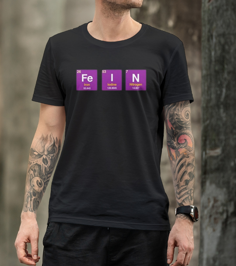 Ahh Tees Fe Iodine Nitrogen Elements Chemistry T-Shirt
