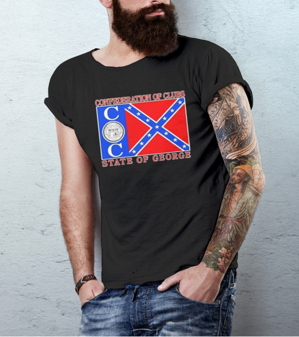 Confederation Of Clubs State Of George Flag With Seal T-Shirt