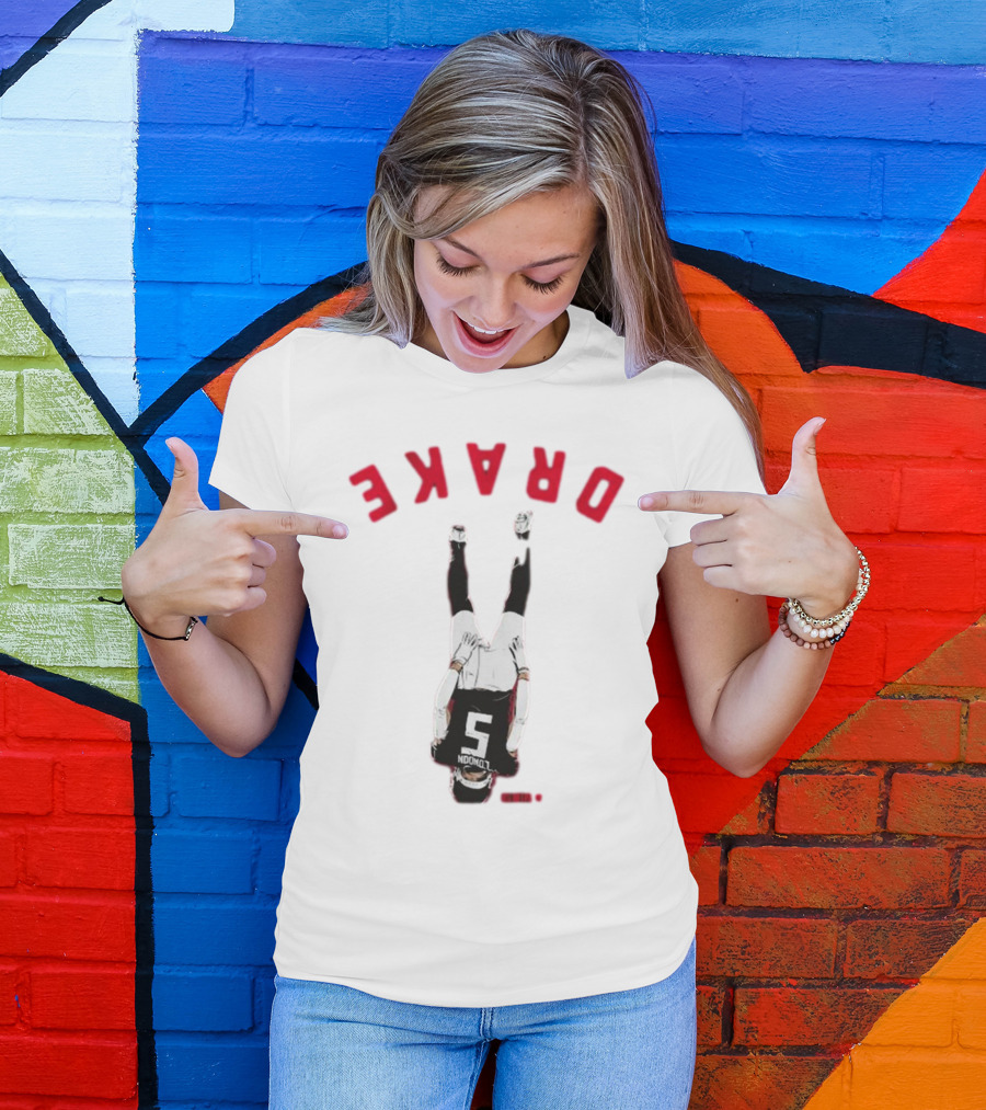 Drake London Upside Down Jersey Number Five T-Shirt