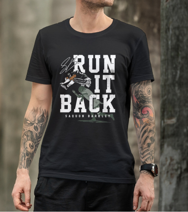 Saquon Barkley Run It Back 2024 Hurdle Over Jaguars T-Shirt