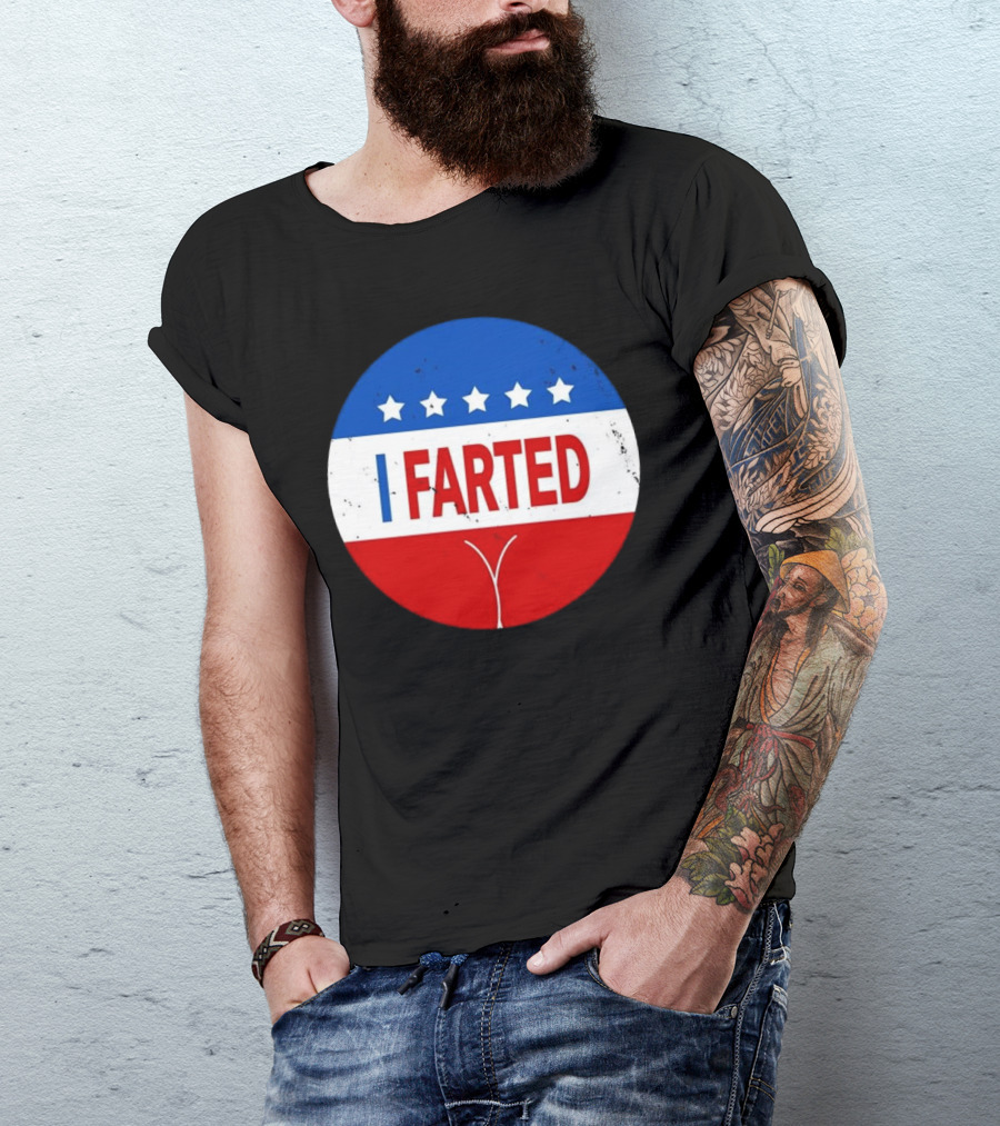 I Farted Political I Voted Star Red White Blue T-Shirt