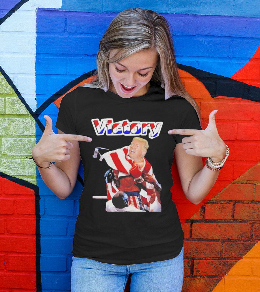 Trump Victory 2024 Wrapped In American Flag T-Shirt