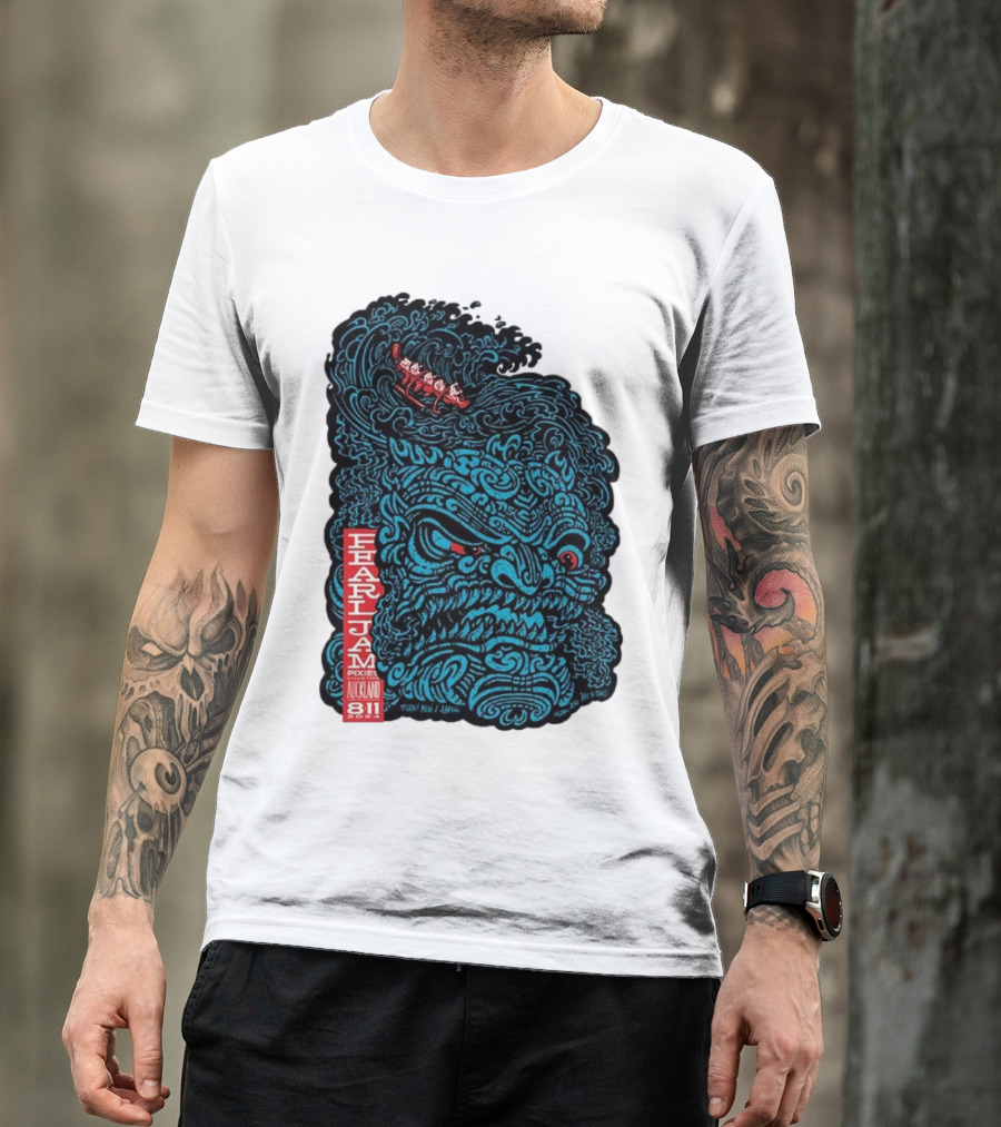 Pearl Jam Pixies Auckland November 8 2024 The Great Wave Japanese T-Shirt