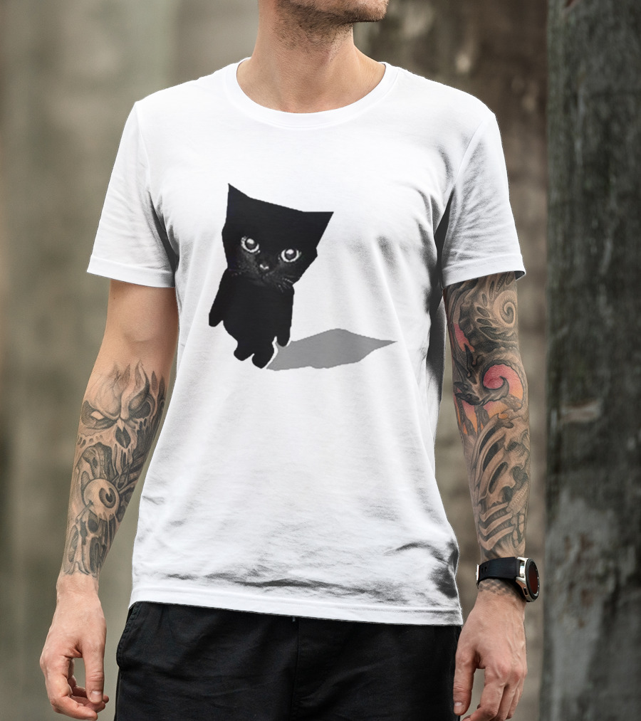 Cat Sluj Art Bro Shadow Black Kitty Image T-Shirt