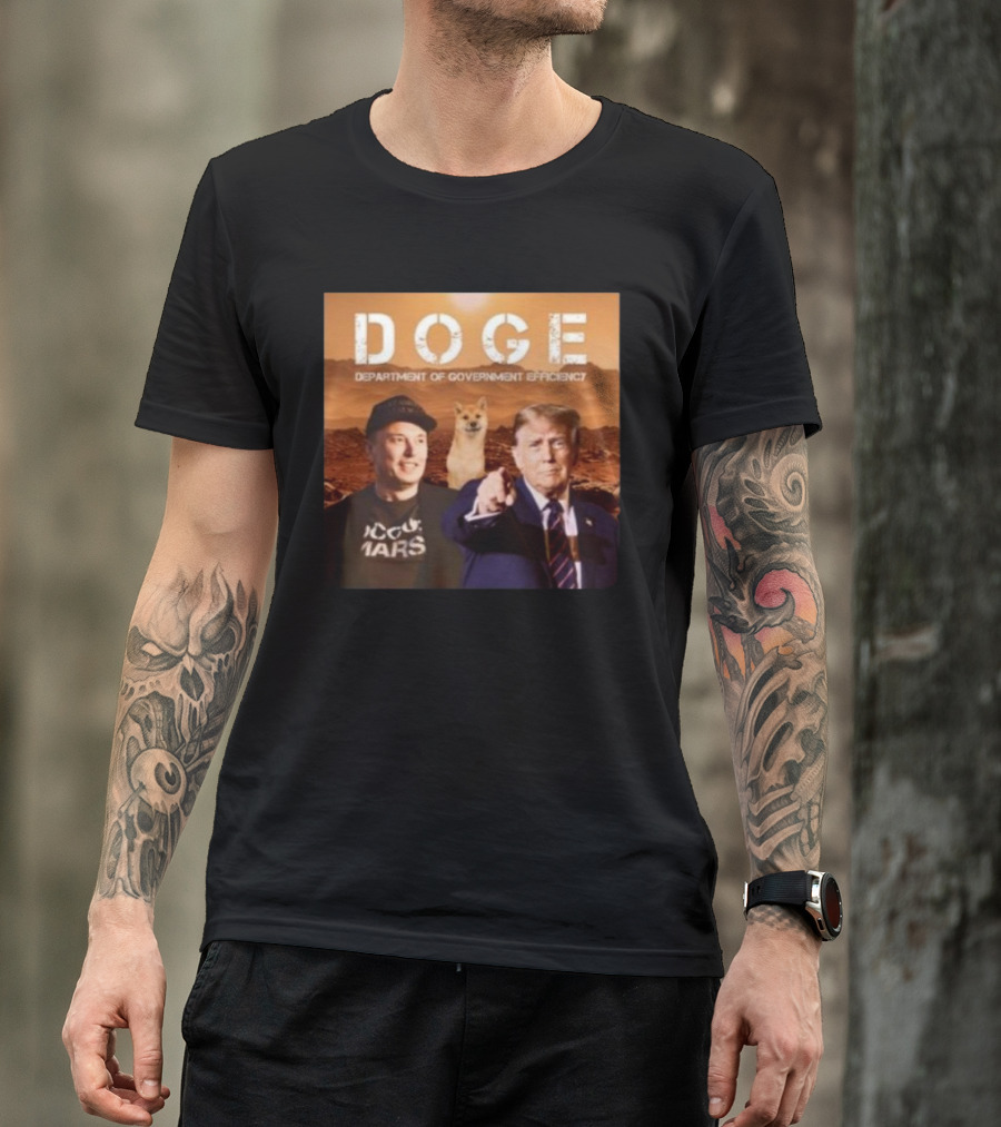 DOGE Department Of Government Efficiency 2024 Trump Vance Mars Doge Coin T-Shirt