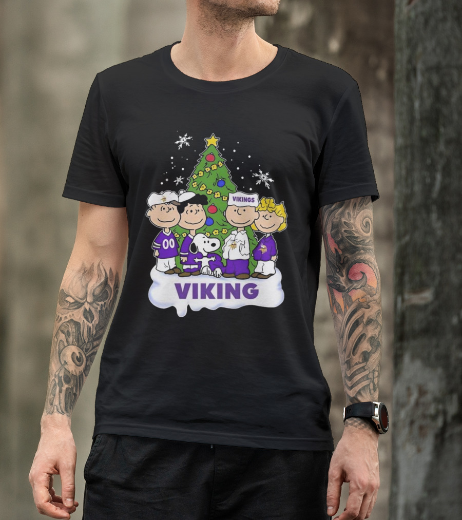 Peanuts Characters Minnesota Vikings Christmas 2024 Viking T-Shirt
