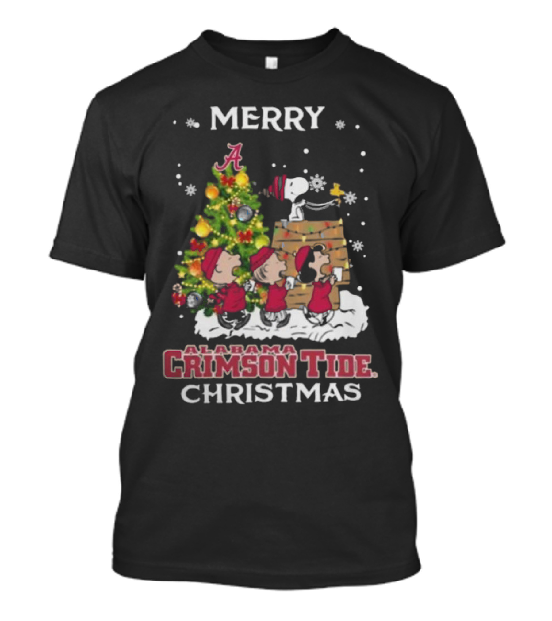 Merry Christmas 2024 Alabama Crimson Tide X Snoopy And Friends T-Shirt