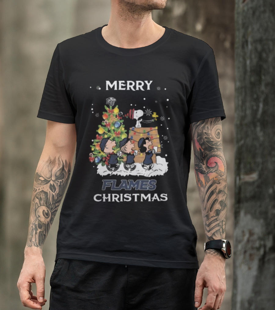 Merry Flames Christmas Snoopy And Friends Liberty T-Shirt