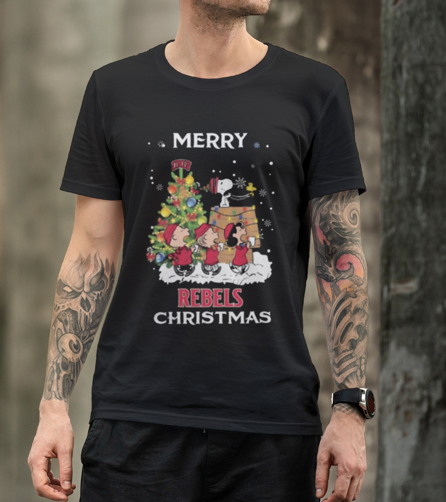 Merry Christmas UNLV Rebels X Snoopy And Friends T-Shirt