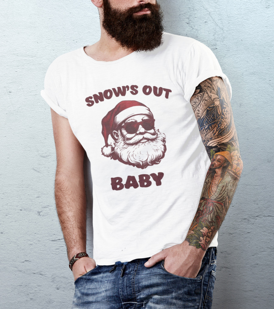 Snow’s Out Baby Santa Christmas T-Shirt