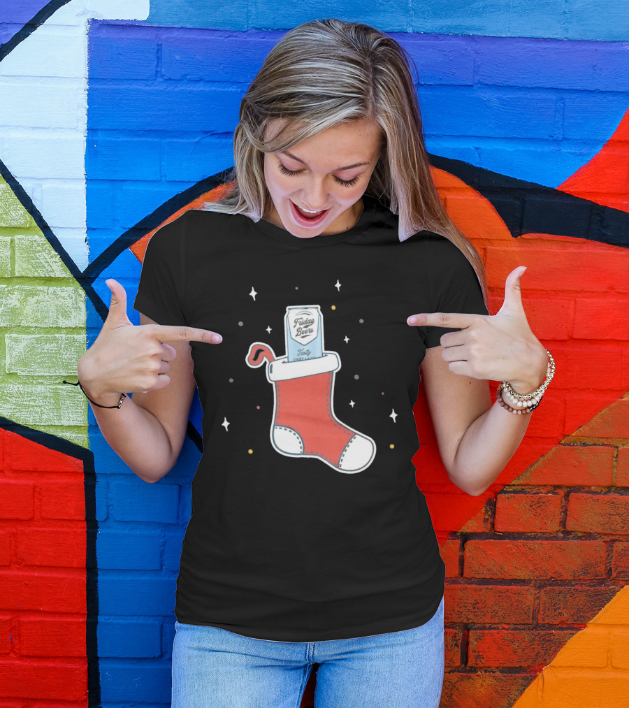 Friday Beers Christmas Stocking T-Shirt