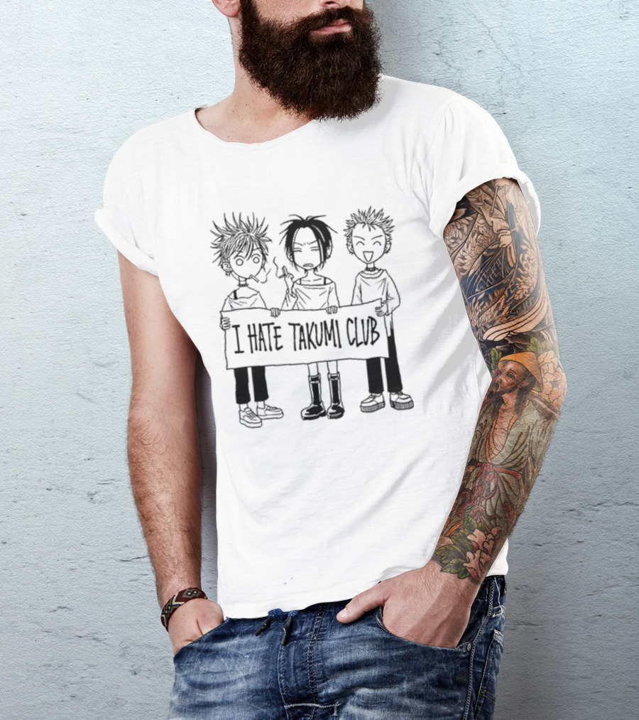 I Hate Takumi Club Character Group Yazawadisciple Manga T-Shirt