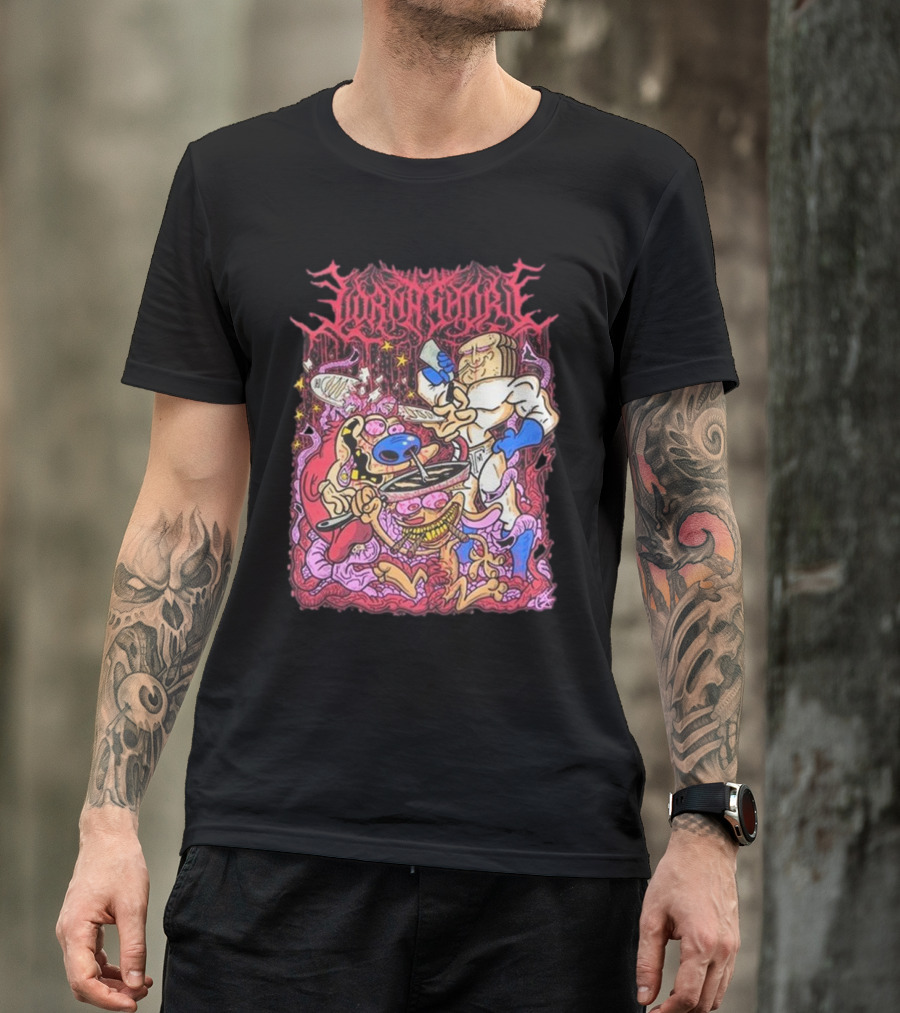 Lorna Shore Numb My Pain Cartoon Characters Chaotic Colorful Scene T-Shirt