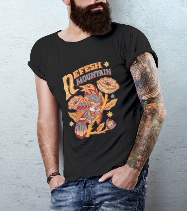 Nefesh Mountain Vibrant Sparrow And Fierce Lion Floral Harmony T-Shirt