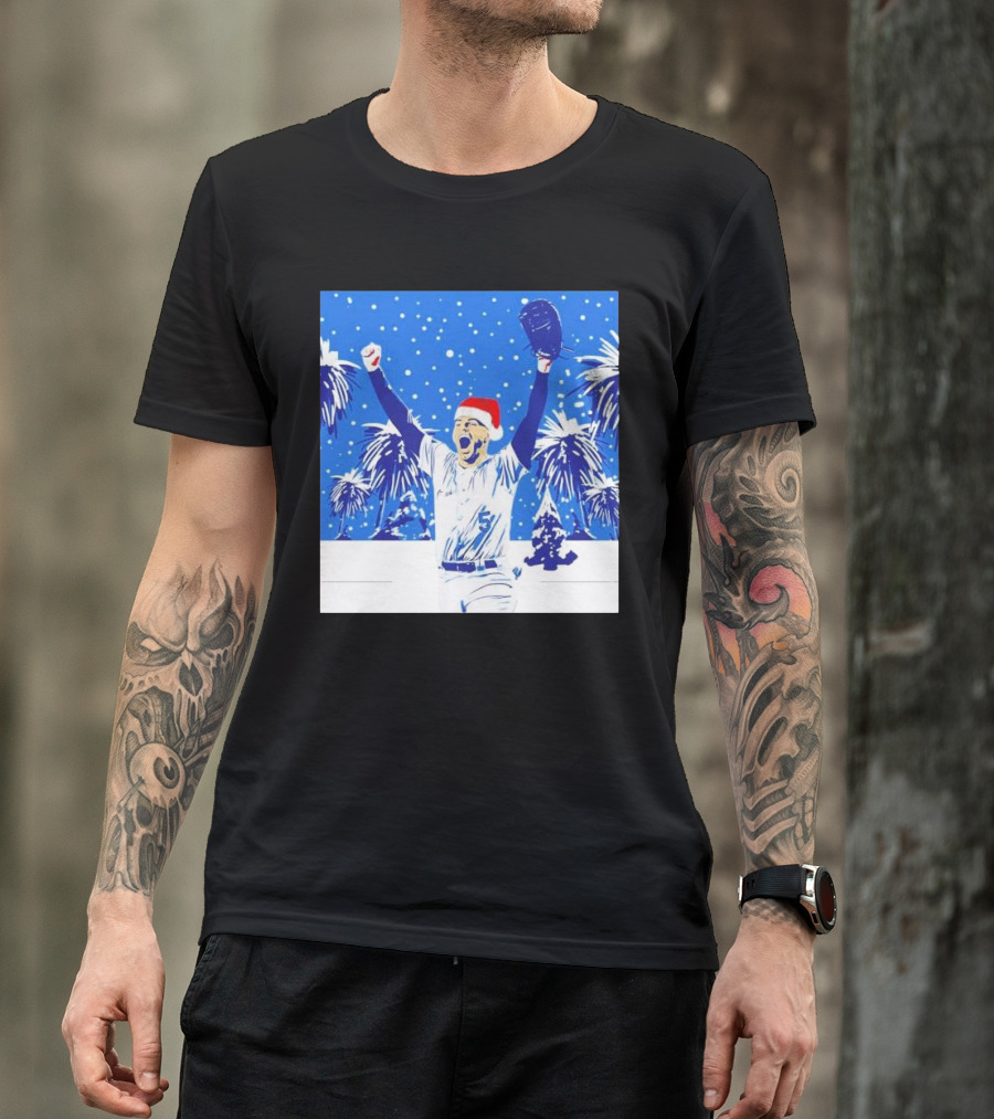Freddie Freeman Winner Wonderland Christmas Santa Hat T-Shirt