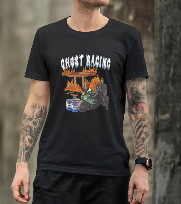 Ghost Racing MR12 Flames Motorcycle 87 Ghost T-Shirt